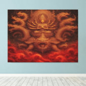Cosmic Dragon Canvas Afdruk (Insitu (Houten vloer))