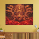 Cosmic Dragon Canvas Afdruk (Insitu (Woonkamer))