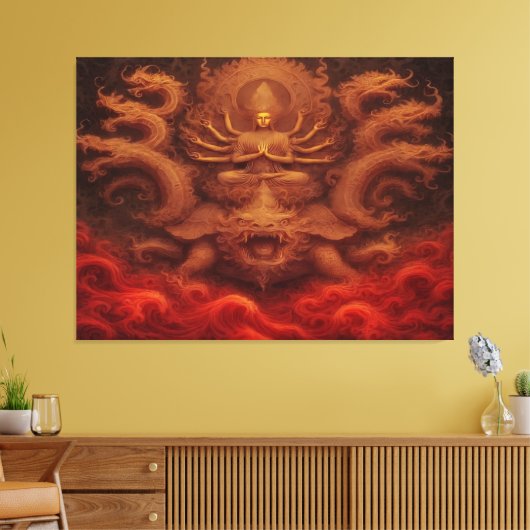 Cosmic Dragon Canvas Afdruk (Insitu (Woonkamer))