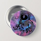 Cosmic Dreams - Galaxy Astronaut Button (Voorkant /achterkant)