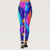 Cosmic Dreamscape: een hemels avontuur Leggings (Achterkant)