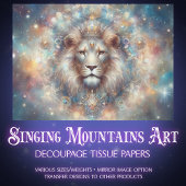 Cosmic Dreamscape Lion King Craft Decoupage Tissuepapier