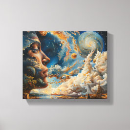 Cosmic Dreamscape Surreal Wall Art Canvas Afdruk