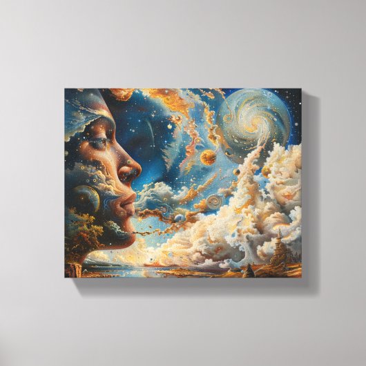 Cosmic Dreamscape Surreal Wall Art Canvas Afdruk (Voorkant)