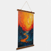 Cosmic Drift — Abstract Gold & Teal Canvas Art Hangend Wandkleed (Gebogen)