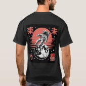 Cosmic Drifter - Japans Astronaut Streetwear T-shi T-shirt (Achterkant)