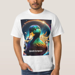 Cosmic Duck: Een levendige reis door de ruimte T-shirt