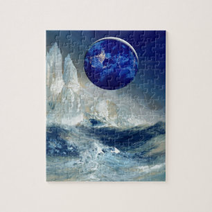 Cosmic Earth bij nacht en Thomas Moran Iceberg Legpuzzel