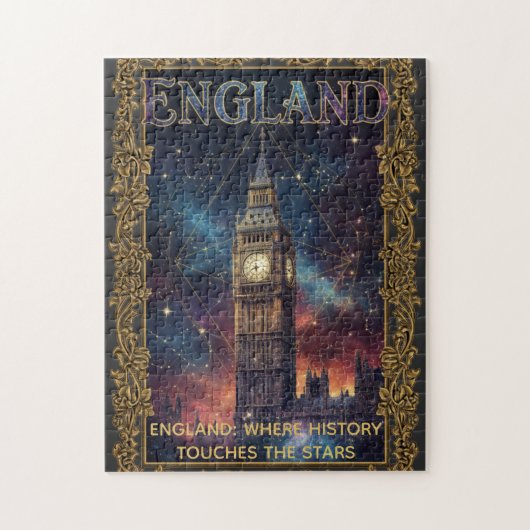 Cosmic England Big Ben Celestial Art Legpuzzel (Verticaal)
