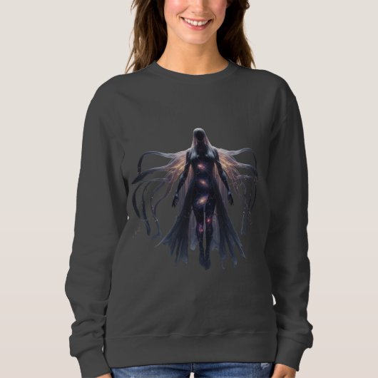 Cosmic Enigma Jumper: Gothic Spooky Aesthetic Trui (Voorkant)