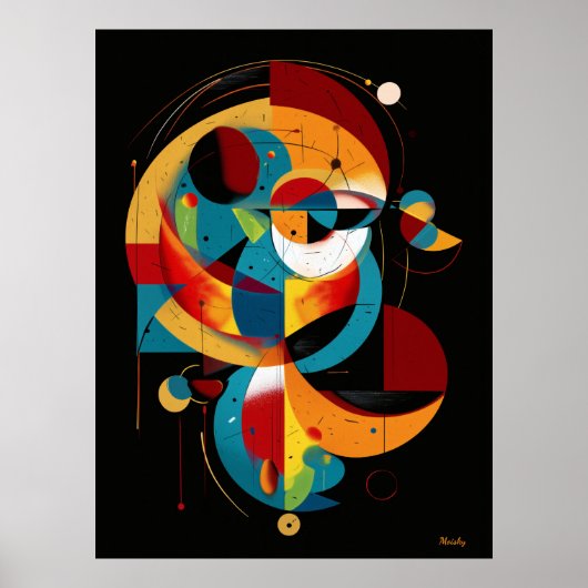 Cosmic Evolution – Abstract Geometry in Motion Poster (Voorkant)