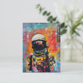 Cosmic Explorer #2 - Pop Art Astronaut Briefkaart (Staand voorkant)