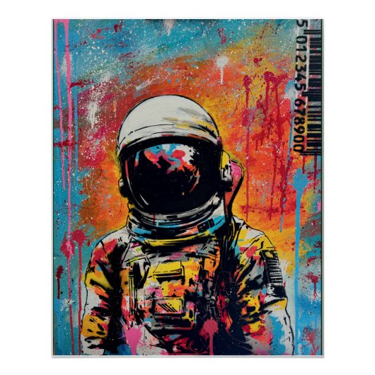 Cosmic Explorer #2 Pop Art Glossy Poster Perfect Poster (Voorkant)