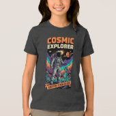 Cosmic Explorer Astronaut Space Adventure Kids  Tri-Blend Shirt (Voorkant)