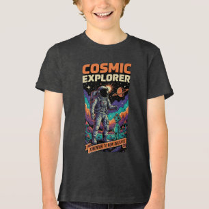 Cosmic Explorer Ruimtevaarder Ruimte Avontuur Kind Tri-Blend Shirt