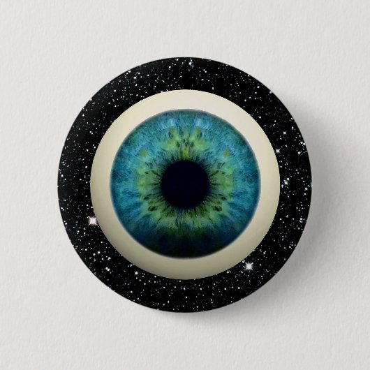 COSMIC EYE (een geweldig nieuwpunt!) ~ Ronde Button 5,7 Cm (Voorkant)
