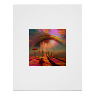 Cosmic Eye Hemel Paddenstoelen Bos Poster Perfect Poster