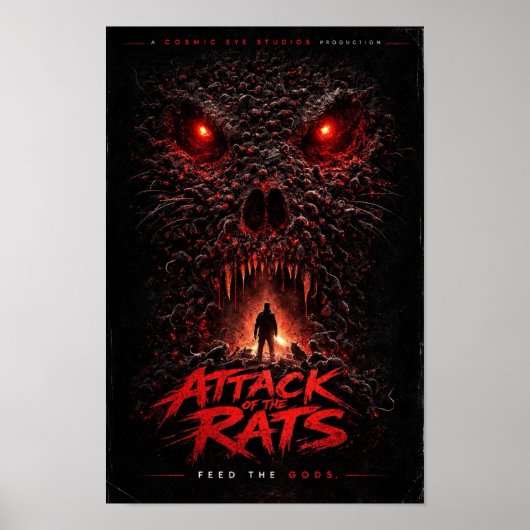 Cosmic Eye – Skull Swarm Horror Poster (Devant)