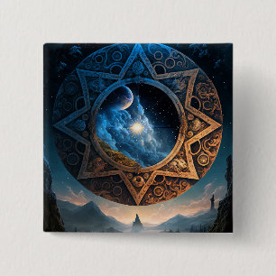 Cosmic Fantasy Space Landscape Button