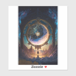 Cosmic Fantasy Space Landscape Sticker