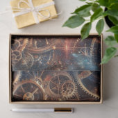 Cosmic Fantasy Steampunk Cat Decoupage Tissuepapier (Geschenk)