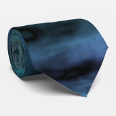 Cosmic Faux Blue Marmer Stropdas (Opgerold)