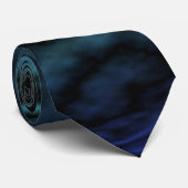 Cosmic Faux Blue Marmer Stropdas (Opgerold)