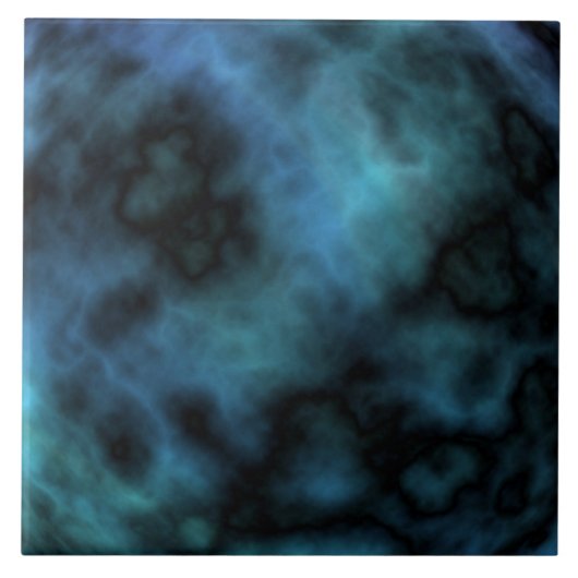 Cosmic Faux Blue Marmer Tegeltje (Voorkant)