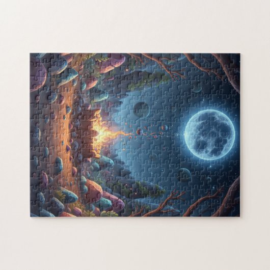 Cosmic Fire Magic Night Campfire Puzzle - Fantasy (Horizontal)