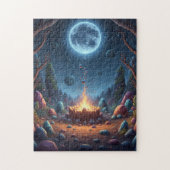 Cosmic Fire Magic Night Campfire Puzzle - Fantasy  (Vertical)