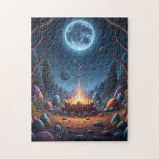 Cosmic Fire Magic Night Campfire Puzzle - Fantasy Legpuzzel