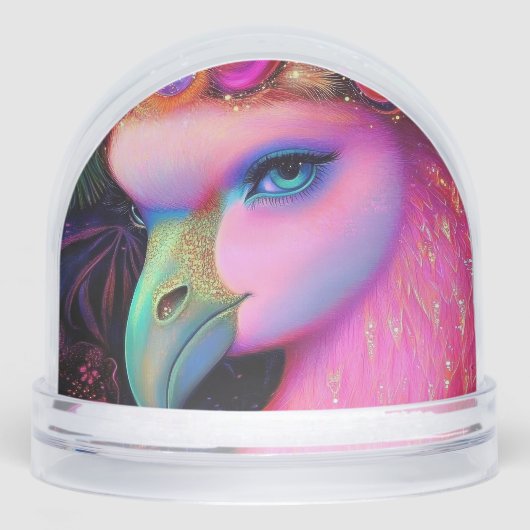 Cosmic Flamingo Queen Sneeuwbol (Voorkant)