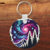 Cosmic Forest: Galaxy Meets Nature Sleutelhanger (Achterkant)