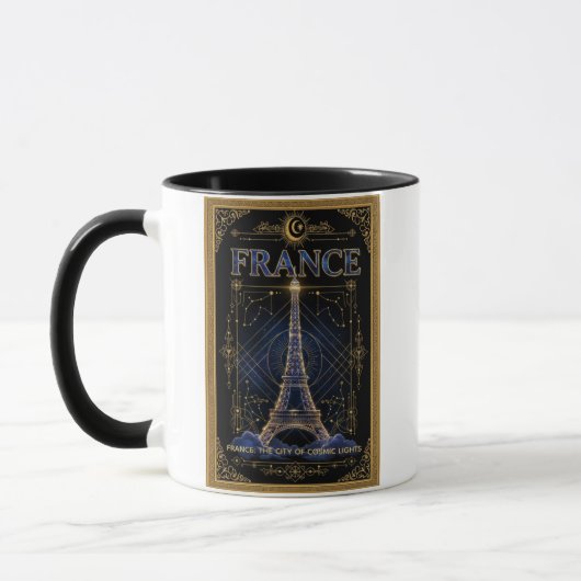 Cosmic France Eiffel Tower Celestial Art Mok (Links)