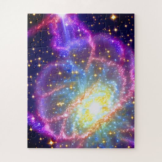 Cosmic Fun Paarse Party Crazy Event in Galaxy Legpuzzel (Verticaal)