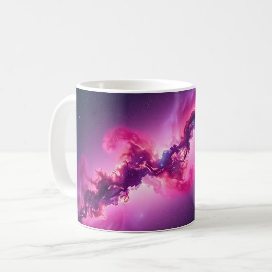 Cosmic Galaxy Art Mug – Deep Space Nebula Design (Devant gauche)