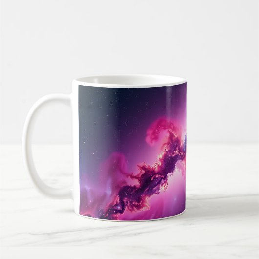 Cosmic Galaxy Art Mug – Deep Space Nebula Design (Gauche)