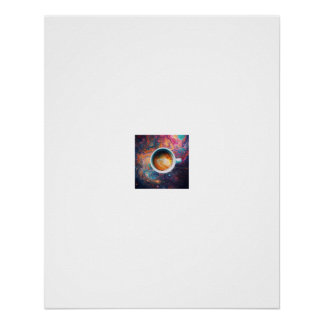 Cosmic Galaxy Latte Wervelposter Perfect Poster