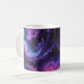Cosmic Galaxy Nebula Abstract Space Art Design Koffiemok (Voorkant links)