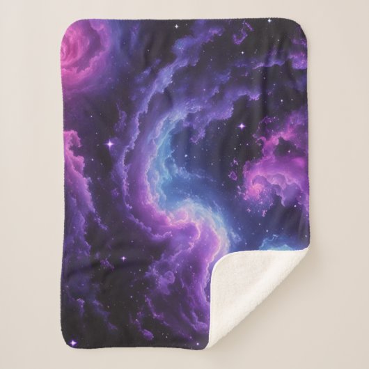 Cosmic Galaxy Nebula Abstract Space Art Design Sherpa Deken (Voorkant)