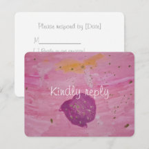 Cosmic Galaxy Roze Waterverf Verjaardag RSVP