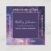 Cosmic Galaxy Social Media Manager Carte Carré (Devant)