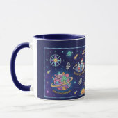 Cosmic Galaxy Star Dust Map Kids Adventure Mug (Gauche)