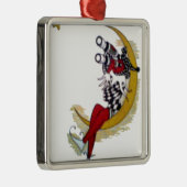 Cosmic Gaze: Elf op de maan avontuur Metalen Ornament (Rechts)