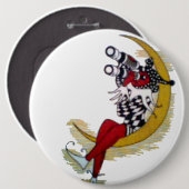 Cosmic Gaze: Elf op de maan avontuur Ronde Button 6,0 Cm (Voorkant /achterkant)