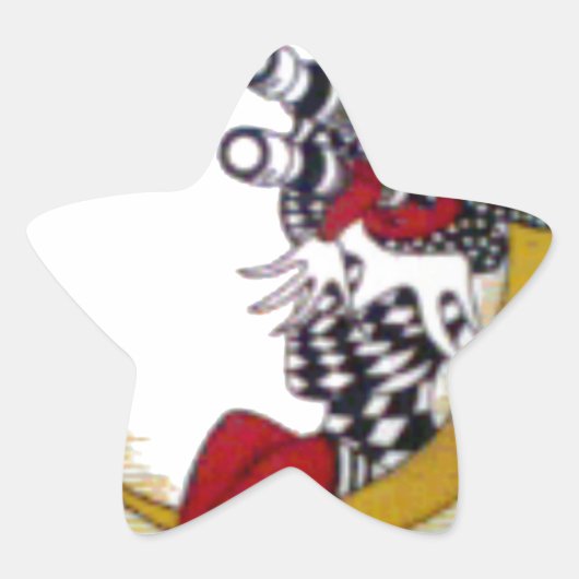 Cosmic Gaze: Elf op de maan avontuur Ster Sticker (Voorkant)