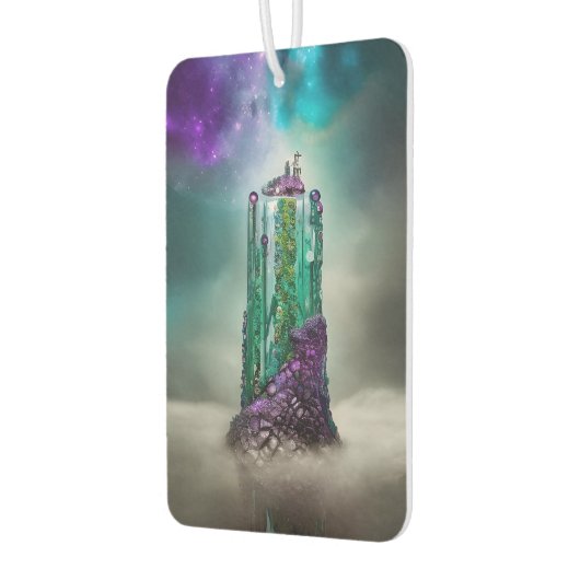 Cosmic Gemstone en Glass \|/ Universe AI Art Luchtverfrisser (Links)