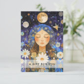 Cosmic Girl Boho Moon QR-code cadeaubon (Staand voorkant)
