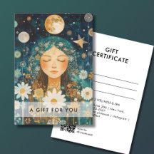 Cosmic Girl Boho Moon QR-code cadeaubon
