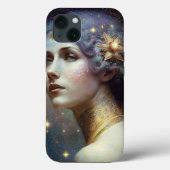 Cosmic Goddess Fantasy Art Hoesje-Mate iPhone Case (Achterkant)